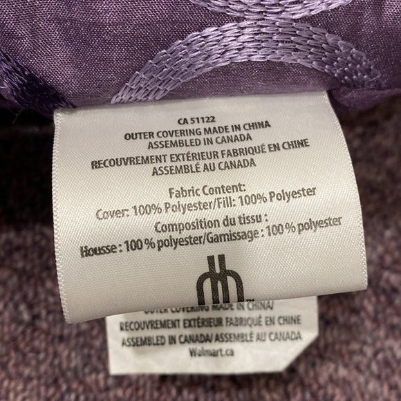 Decor Pillow Cushions - Purple 16” x 16” - Picture 4 of 5